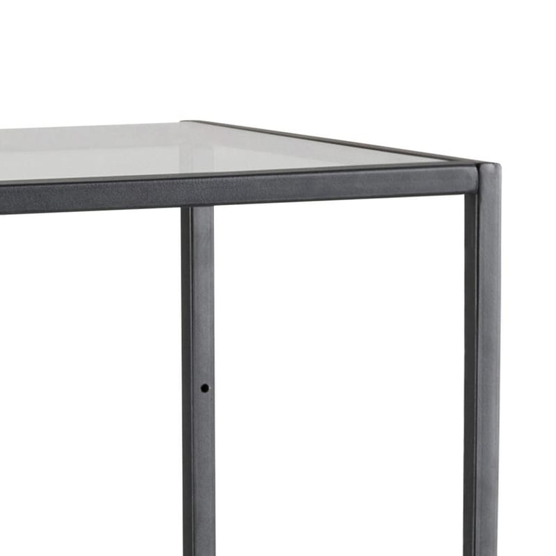 Ikaria Bokhylla 35 cm med 4 Hyllplan i Glas och Metall - Svart - Förvaring - Hylla - Bokhylla