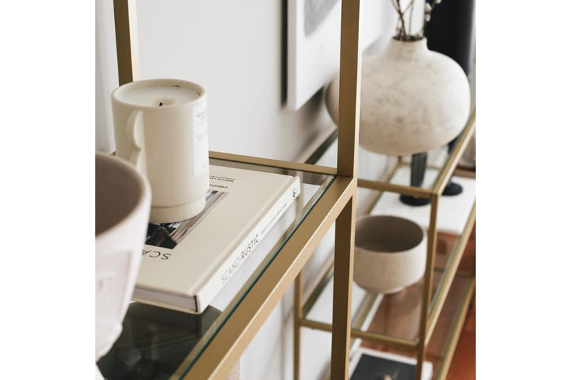 Jorrel Bokhylla 165x80 cm - Guld - Förvaring - Hylla - Bokhylla