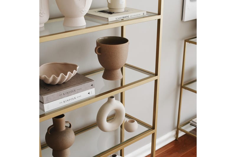 Jorrel Bokhylla 165x80 cm - Guld - Förvaring - Hylla - Bokhylla