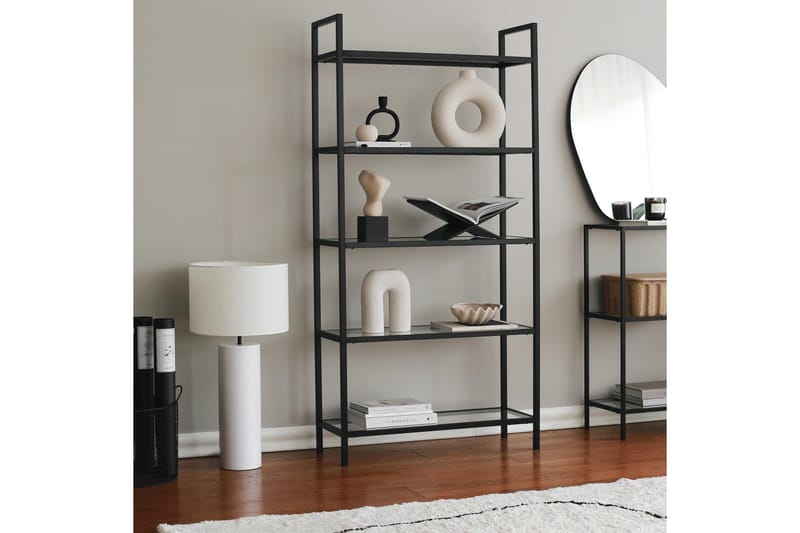 Jorrel Bokhylla 165x80 cm - Svart - Förvaring - Hylla - Bokhylla