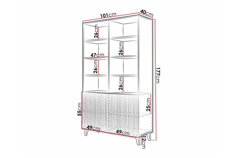 Juniskär Bokhylla 101x40 cm - Vit - Förvaring - Hylla - Bokhylla