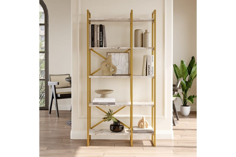 Kerakeha Bokhylla 87,5x30 cm Guld - Hanah Home - Förvaring - Hylla - Bokhylla