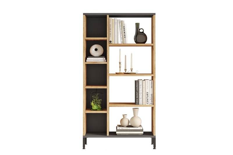 Keshav Bokhylla 72x25,5 cm Antracit/Brun - Hanah Home - Förvaring - Hylla - Bokhylla