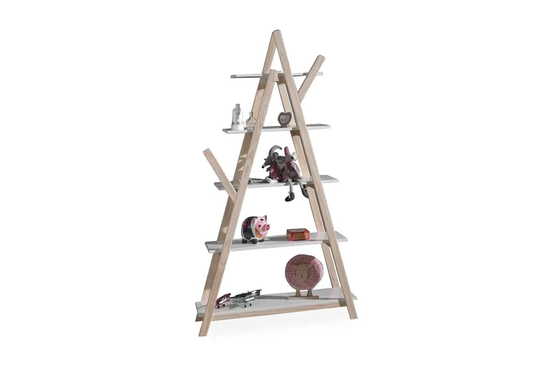 Kiddy Bokhylla 34 cm i Ek, Vit