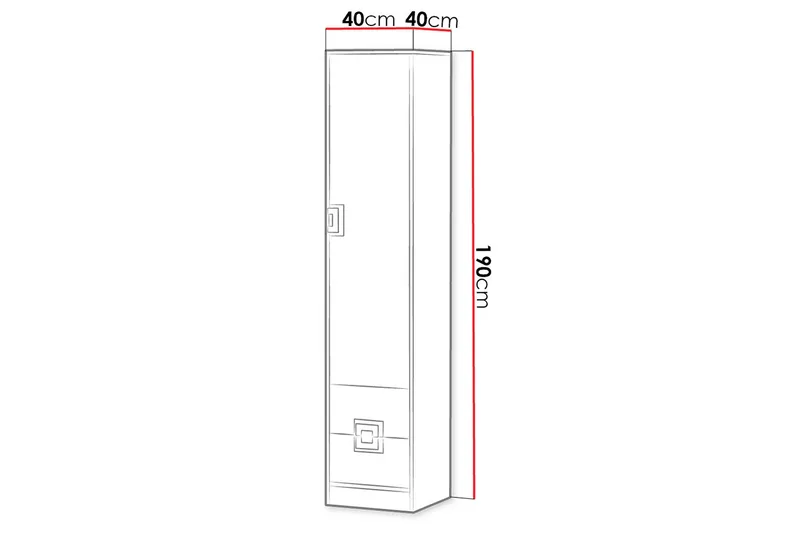Klacksberg Hylla 40x40x190 cm - Beige/Vit - Förvaring - Hylla - Bokhylla