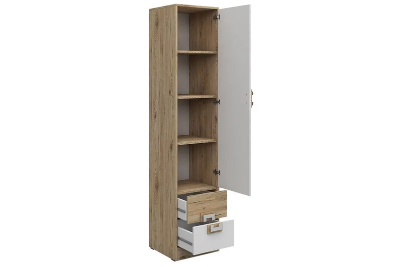 Klacksberg Hylla 40x40x190 cm - Beige/Vit - Förvaring - Hylla - Bokhylla