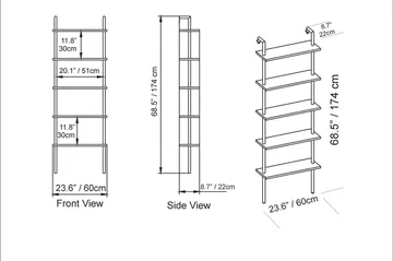 Konsterud Bokhylla - Guld - Hus & renovering - Kök & bad - Kök & tvättstuga - Köksinredning - Kökshylla