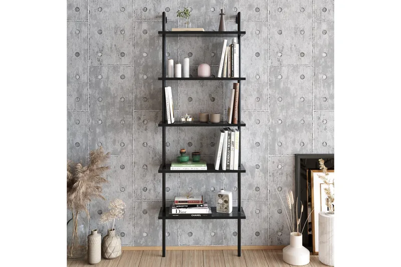 Konsterud Bokhylla - Svart/Marmor - Hus & renovering - Kök & bad - Kök & tvättstuga - Köksinredning - Kökshylla