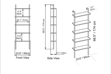 Konsterud Bokhylla - Svart/Marmor - Hus & renovering - Kök & bad - Kök & tvättstuga - Köksinredning - Kökshylla