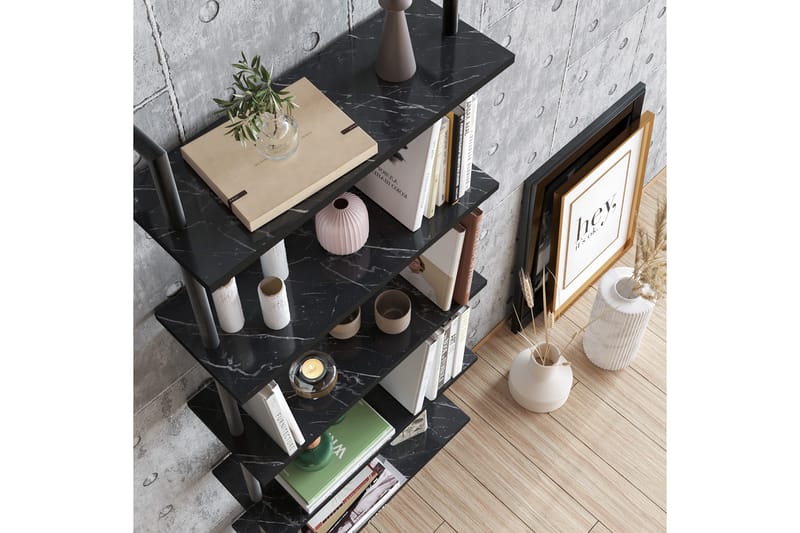 Konsterud Bokhylla - Svart/Marmor - Hus & renovering - Kök & bad - Kök & tvättstuga - Köksinredning - Kökshylla