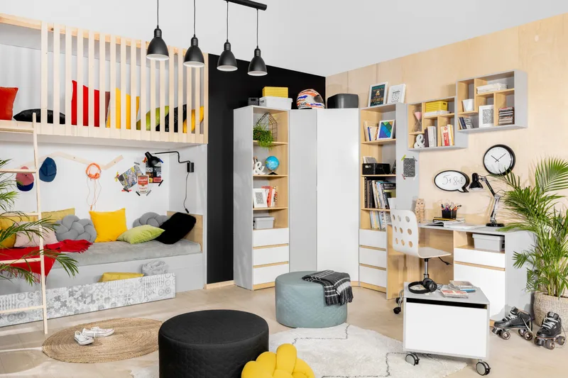 Leokkol Skåp 50 cm - Vit|Trä/natur|Grå - Förvaring - Hylla - Bokhylla