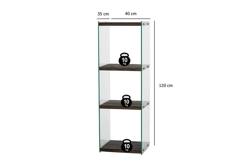 Lepinas Bokhylla 40 cm - Antracit - Förvaring - Hylla - Bokhylla