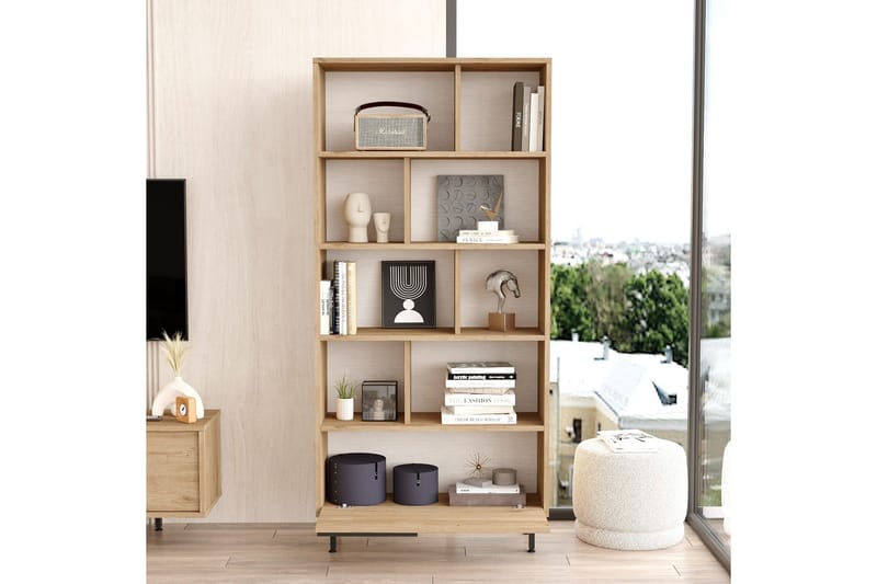 Liyakat Bokhylla 83,9 cm - Valnöt - Förvaring - Hylla - Bokhylla