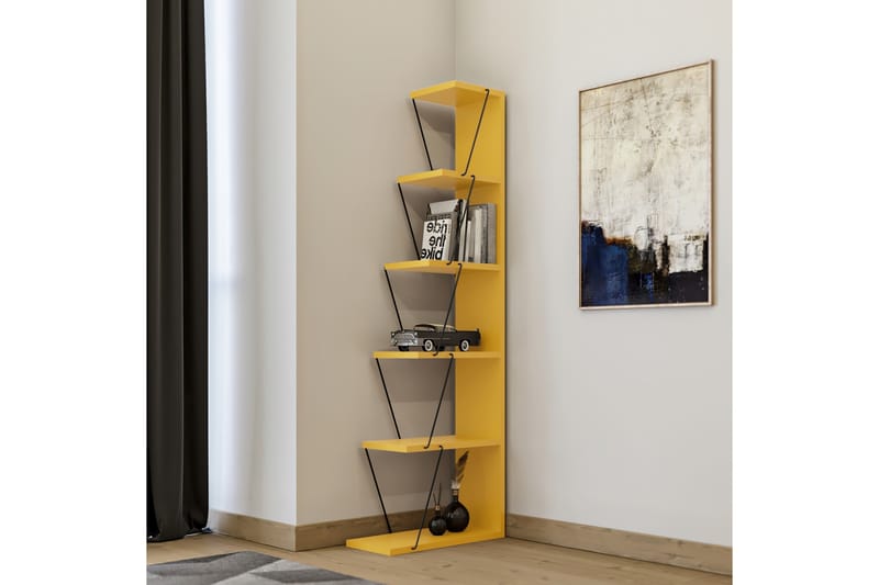 Ljusfors Bokhylla 150x50 cm - Gul/Svart - Förvaring - Hylla - Bokhylla