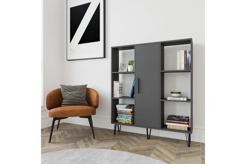 Matthie Bokhylla 120x25 cm - Antracit - Förvaring - Hylla - Bokhylla