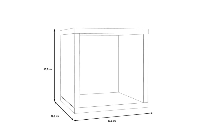Micheala Bokhylla 40x40 cm - Brun - Förvaring - Hylla - Bokhylla