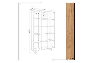 Mod Bokhylla 100 cm i Ek - Brun - Förvaring - Hylla - Bokhylla