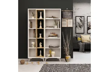 Mod Bokhylla 100 cm i Ek - Vit|Brun - Förvaring - Hylla - Bokhylla