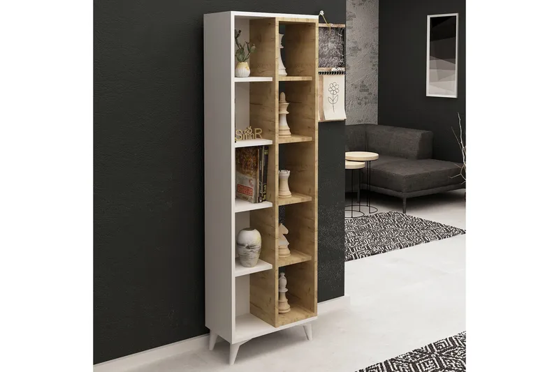 Mod Bokhylla 50 cm i Ek - Vit - Förvaring - Hylla - Bokhylla