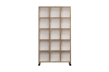 Mod Bokhylla med Hjul 90 cm i Ek - Vit - Förvaring - Hylla - Bokhylla