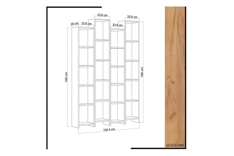 Mod Design Bokhylla - Trä/Vit - Bokhylla