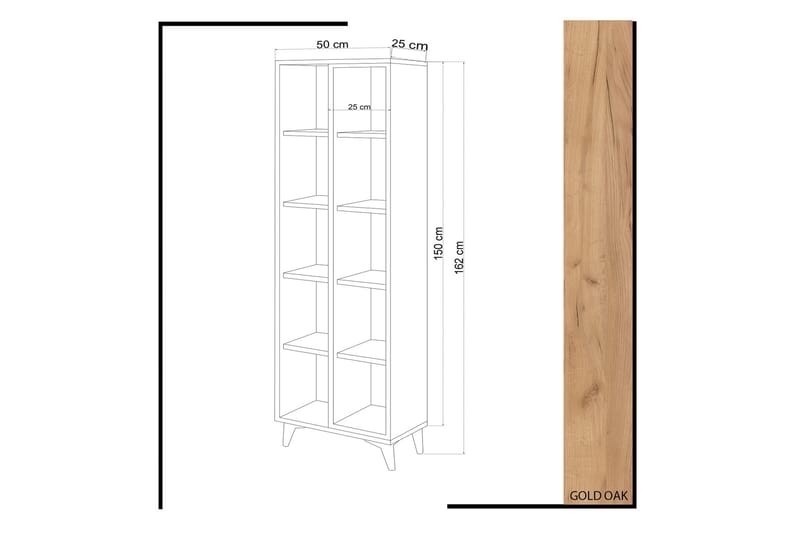 Mod Design Bokhylla - Vit/Trä - Förvaring - Hylla - Bokhylla