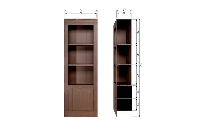 Moona Bokhylla 230 cm - Gul/Orange - Förvaring - Hylla - Bokhylla