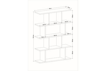 Nachusa Bokhylla 90x25 cm - Antracit - Förvaring - Hylla - Bokhylla