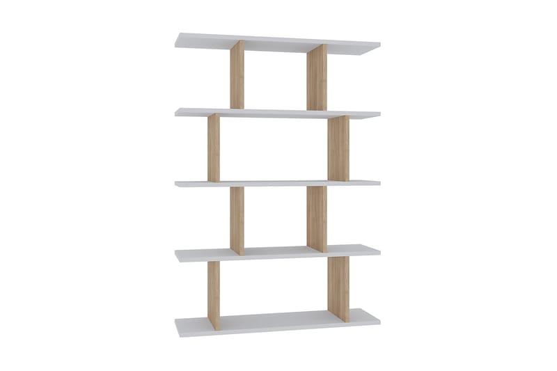 Nachusa Bokhylla 90x25 cm - Vit/Natur - Förvaring - Hylla - Bokhylla