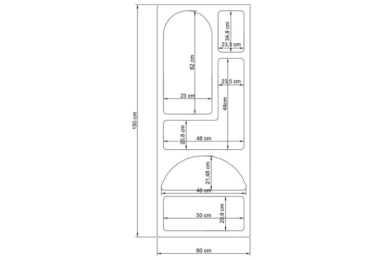 Najrana Bokhylla 60 cm - Vit - Förvaring - Hylla - Bokhylla