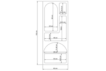Najrana Bokhylla 60 cm - Vit - Förvaring - Hylla - Bokhylla
