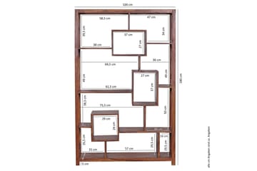 Obaloluwa Bokhylla 115 cm i Valnöt - Brun - Förvaring - Hylla - Bokhylla