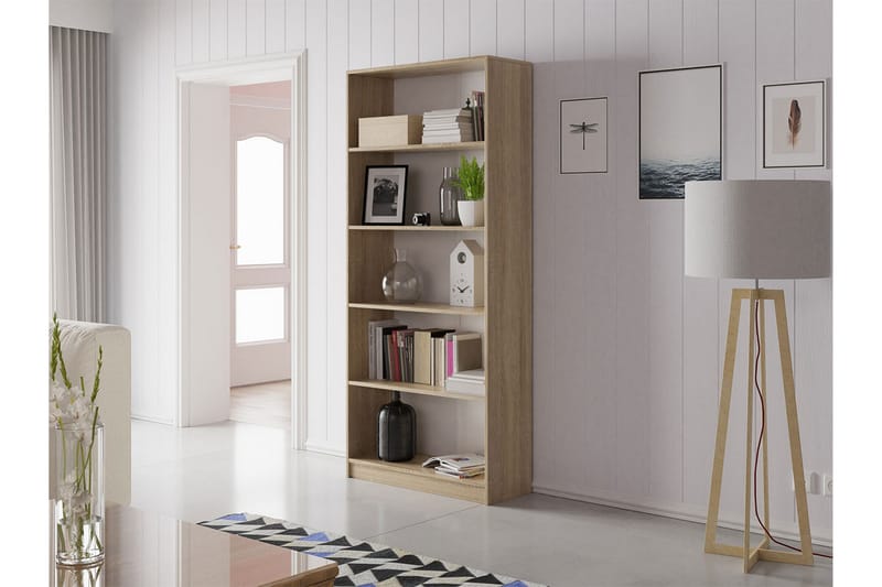 Office Hylla 80x30x182 cm - Ek - Förvaring - Hylla - Bokhylla