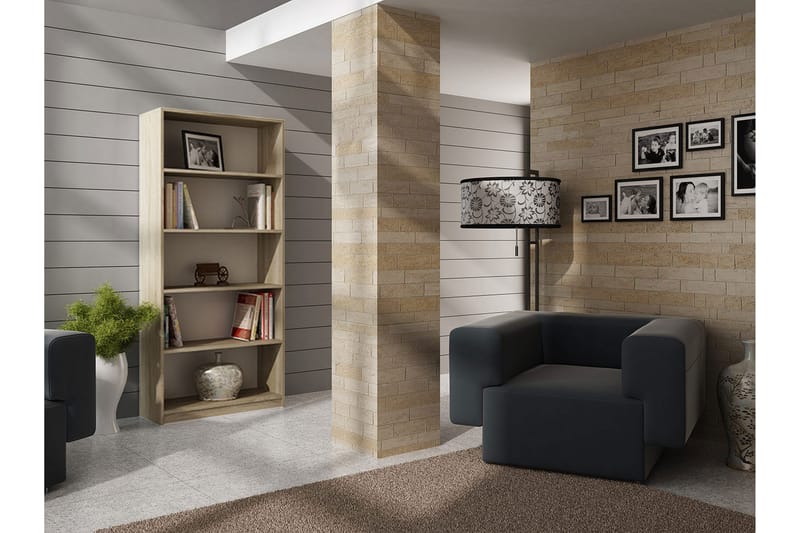 Office Hylla 80x30x182 cm - Ek - Förvaring - Hylla - Bokhylla
