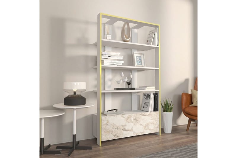 Bokhylla Ossin Vit - Vit - Förvaring - Hylla - Bokhylla