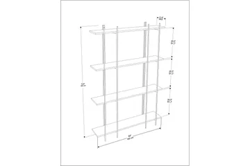 Painesville Bokhylla 160 cm - Svart/Green - Förvaring - Hylla - Bokhylla
