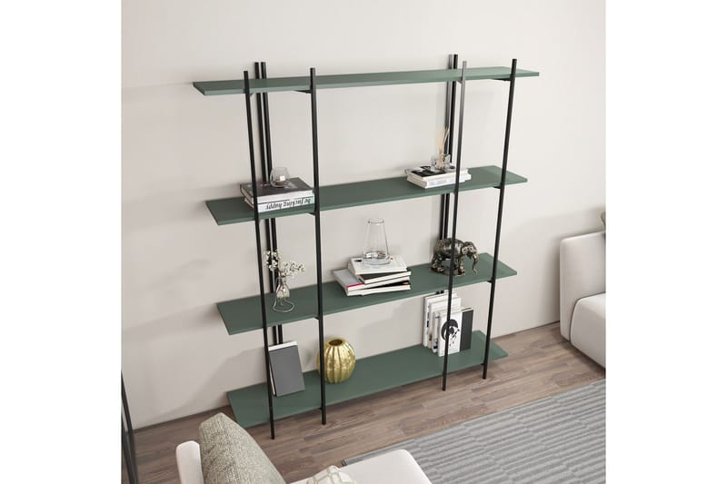 Painesville Bokhylla 160 cm - Svart/Green - Förvaring - Hylla - Bokhylla