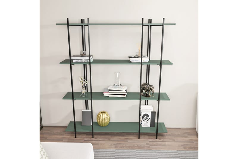 Painesville Bokhylla 160 cm - Svart/Green - Bokhylla