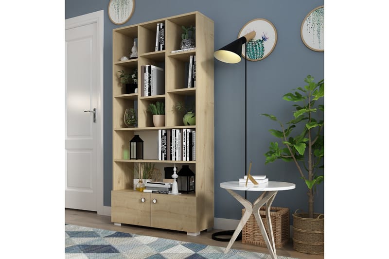 Penguen Bokhylla 93,6x29,6 cm Brun - Hanah Home - Förvaring - Hylla - Bokhylla