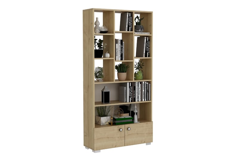 Penguen Bokhylla 93,6x29,6 cm Brun - Hanah Home - Förvaring - Hylla - Bokhylla