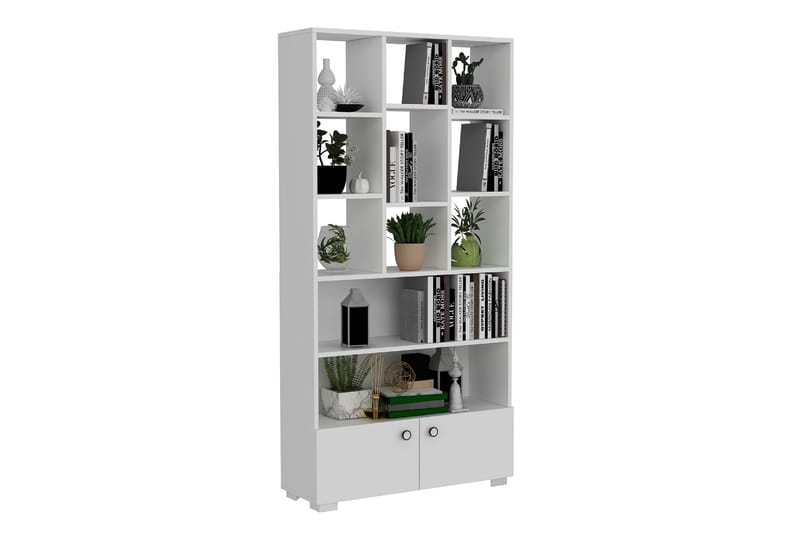Penguen Bokhylla 93,6x29,6 cm Vit - Hanah Home - Förvaring - Hylla - Bokhylla