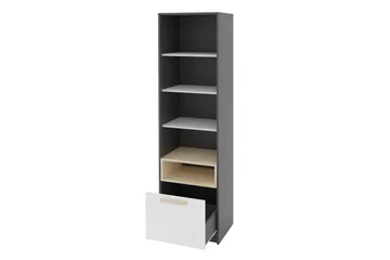 Pok Hylla 50x40x193 cm - Svart/Vit - Förvaring - Hylla - Bokhylla