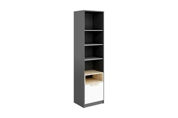 Pok Hylla 50x40x193 cm - Svart/Vit - Förvaring - Hylla - Bokhylla