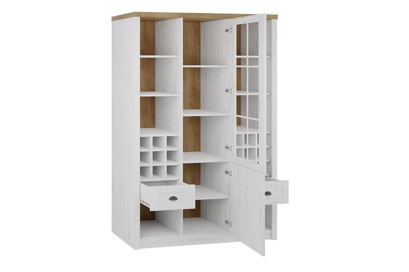 Prowansja Bokhylla 140 cm - Vit/Trä - Förvaring - Hylla - Bokhylla