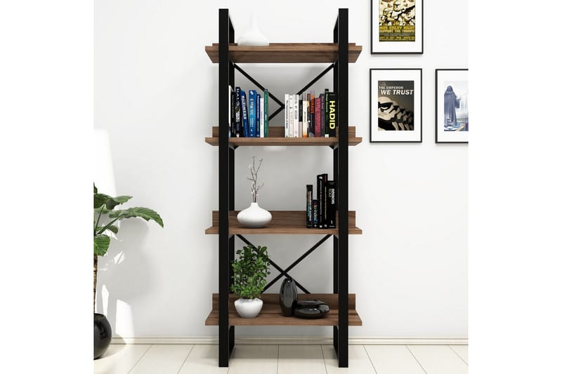 Puqa Design Bokhylla - Mörkbrun - Förvaring - Hylla - Bokhylla