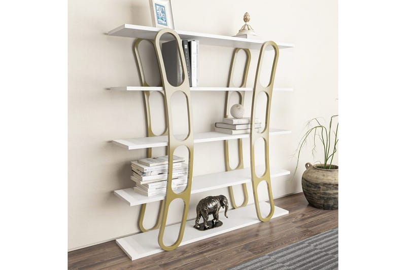 Bokhylla Quenla Vit / Rany - Vit / Rany - Förvaring - Hylla - Bokhylla