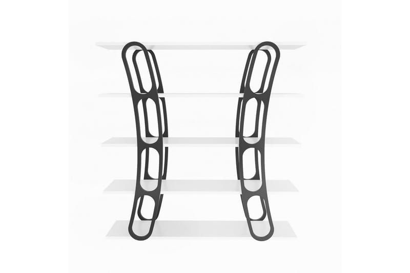 Bokhylla Quenla Vit / Svart - Vit / Svart - Förvaring - Hylla - Bokhylla