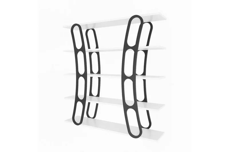 Bokhylla Quenla Vit / Svart - Vit / Svart - Förvaring - Hylla - Bokhylla