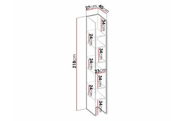 Rathmore Bokhylla 27 cm i Ljust Trä - Betonggrå - Förvaring - Hylla - Bokhylla