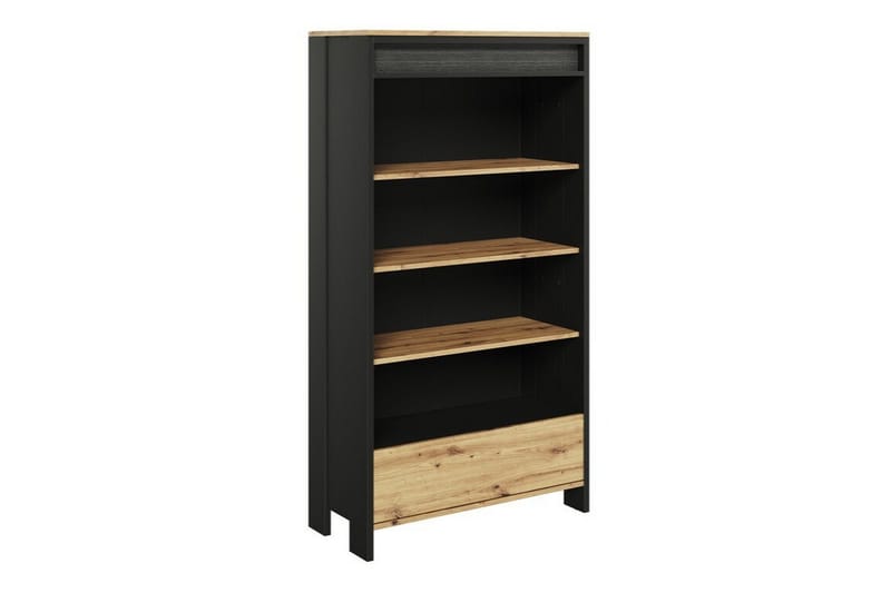 Rathmore Bokhylla 72 cm i Ek, Svart